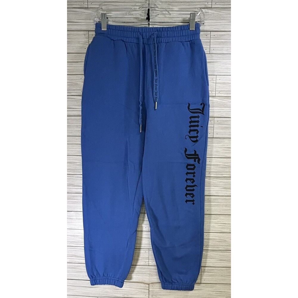 Juicy Couture X Forever 21 Pants Womens Sm Jogger Tapered‎ Elastic Waist Blue